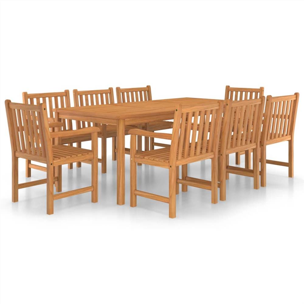 9 Piece Garden Dining Set Solid Teak Wood Sale Coupon