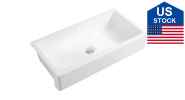 FastTech US Stock Farmhouse & Apron Front White Ceramic Kitchen Sink Sale Coupon