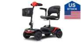 FastTech US Stock M1 LITE-RED Metro 4 Wheel Electric Powered Compact Mobility Scooter Sale Coupon