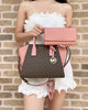 Gaby’s Bags Michael Kors Avril Small Top Zip Satchel Brown + Sunset Rose Pink Trifold Wallet Coupon Sale