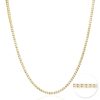 WJD Exclusives 8.80Ct Natural Diamond 14k Yellow Gold 2.5mm Tennis Chain Necklace 18″ Sale Coupon