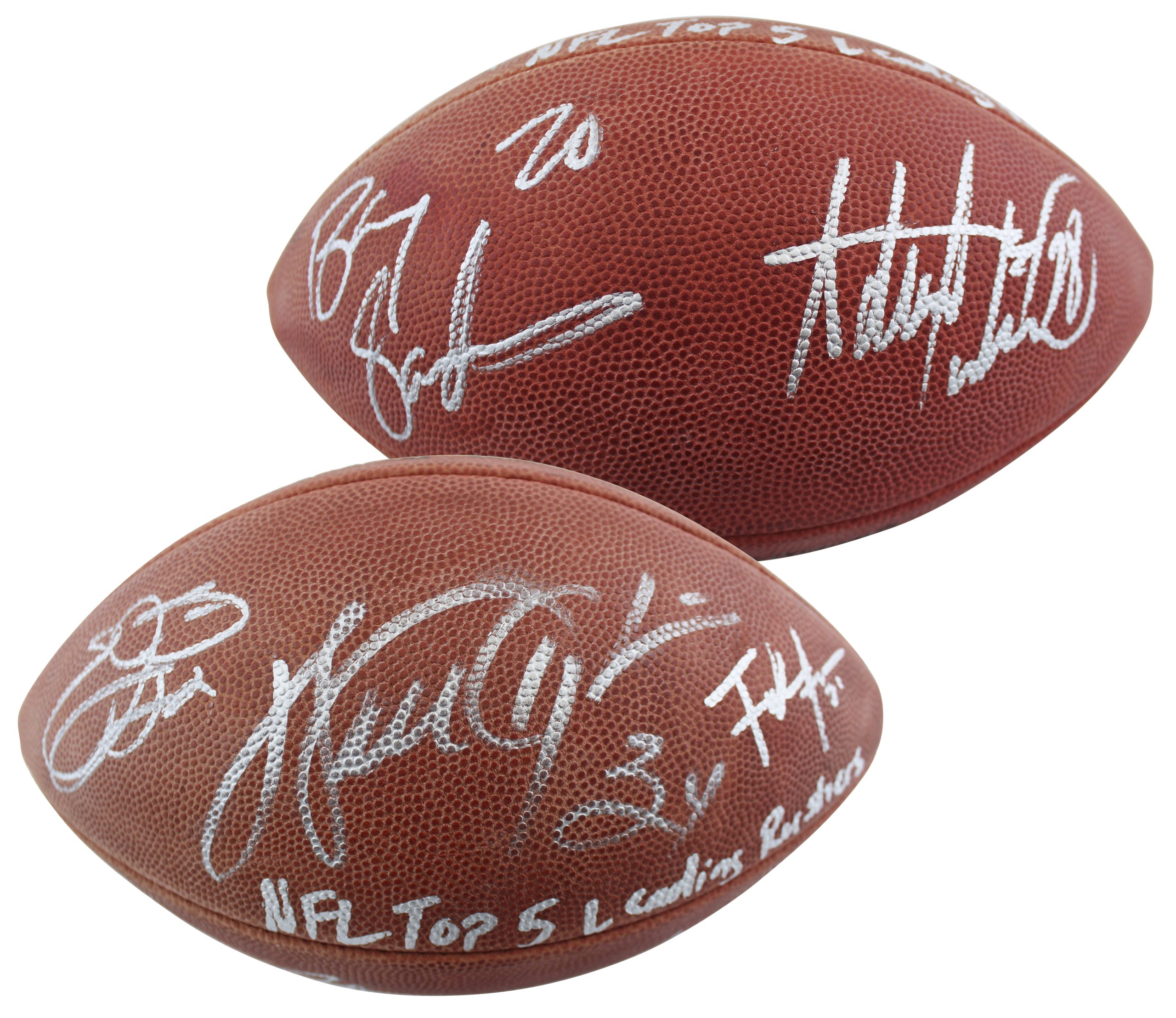 NFL Leading Rushers (5) Payton Smith Sanders Signed Official Nfl Football BAS 4 Sale Coupon