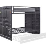 ACME Cargo FullOverFull Size Bunk Bed Frame with Trundle Gunmetal Sale Coupon