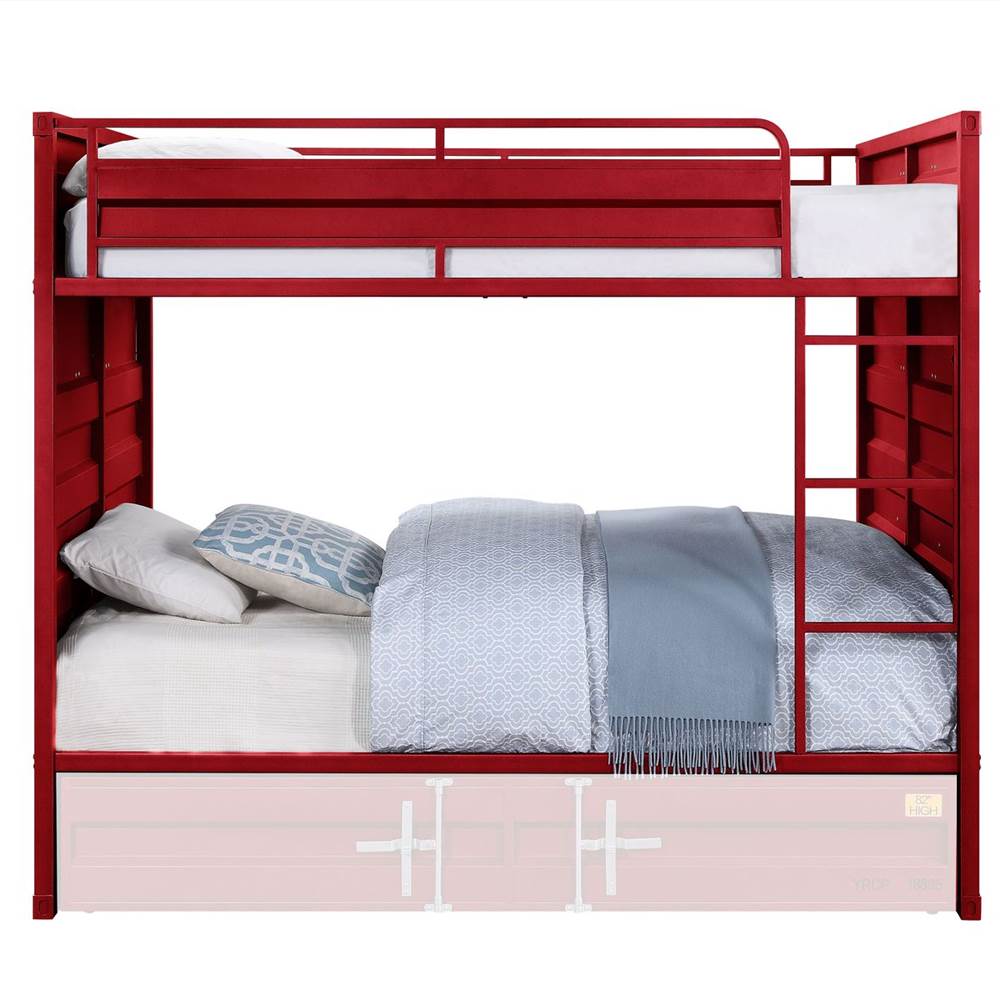 ACME FullOverFull Size Container Style Bunk Bed Frame Red Sale Coupon