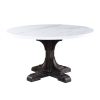 ACME Gerardo Round Dining Table with Artificial Marble Tabletop White Sale Coupon
