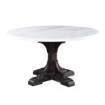 ACME Gerardo Round Dining Table with Artificial Marble Tabletop White Sale Coupon