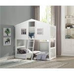 ACME Rohan TwinOverTwin Size HouseShaped Bunk Bed Frame White Sale Coupon