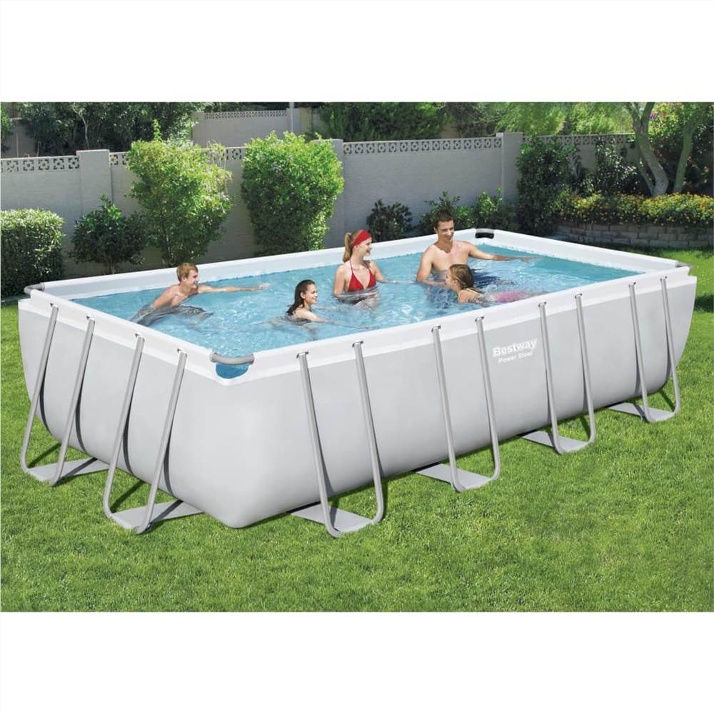 Bestway Power Steel Swimming Pool Set Rectangular 549x274x122 cm Sale Coupon