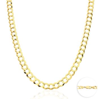 WJD Exclusives Solid 14k Yellow Gold 8.2mm Cuban Curb Chain Necklace 24″ 26″ 28″ 30″ – 26 Sale Coupon