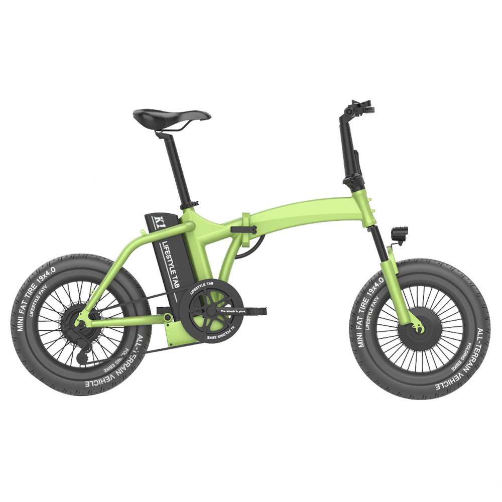 CMSBIKE K1 FATV Allterrain 19 Fat Tire Electric Folding Bike Green Sale Coupon