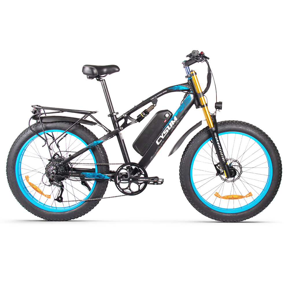 CYSUM M900 Fat Tire Electric Bike 48V 1000W Motor BlackBlue Sale Coupon