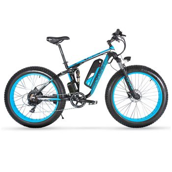 Cyrusher XF800 Electric Bike Full Suspension Blue Sale Coupon
