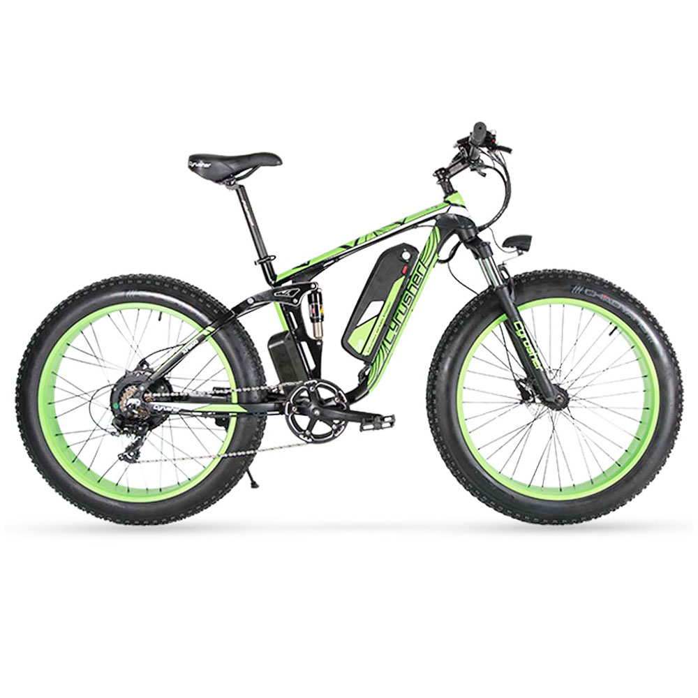 Cyrusher XF800 Electric Bike Full Suspension Green Sale Coupon