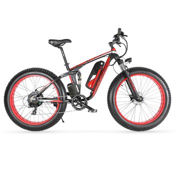 Cyrusher XF800 Electric Bike Full Suspension Red Sale Coupon