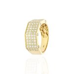 WJD Exclusives 2.26Ct Natural Diamond Pave 14k Yellow Gold Men’s Ring Sale Coupon