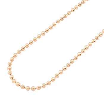 WJD Exclusives Solid 14k Rose Gold 4mm Ball Beaded  Chain Necklace 22″ 24″ 26″ 28″ 30″ – 30 Sale Coupon