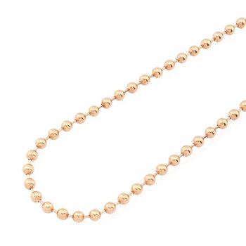 WJD Exclusives Solid 14k Rose Gold 5mm Ball Beaded Chain Necklace 24″ 26″ 28″ 30″ – 24 Sale Coupon