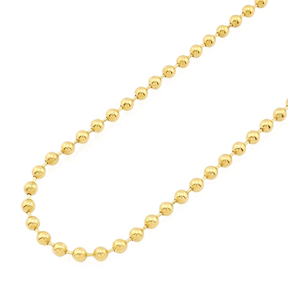 WJD Exclusives Solid 14k Yellow Gold 5mm Ball Beaded Chain Necklace 24″ 26″ 28″ 30″ – 24 Sale Coupon