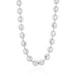 WJD Exclusives Solid 14k White Gold 5mm Moon Cut Ball Beaded Chain Necklace 20″-30″ – 28 Sale Coupon