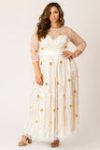 Curvegirl Dipping in enchantress maxi dress-White Sale Coupon