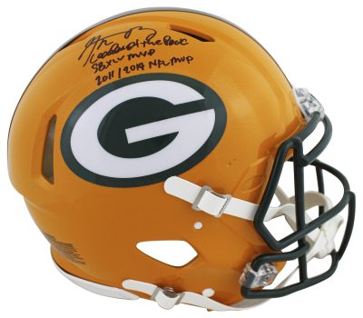 Packers Aaron Rodgers “3x Insc” Signed Full Size Speed Proline Helmet Fanatics Sale Coupon