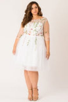 Curvegirl Floral Paradise Mini Dress Sale Coupon