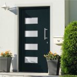 Front Door Aluminium and PVC Anthracite 100×210 cm Sale Coupon