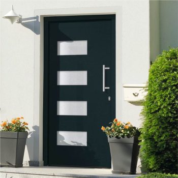 Front Door Aluminium and PVC Anthracite 100×210 cm Sale Coupon