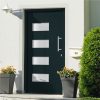 Front Door Aluminium and PVC Anthracite 100×210 cm Sale Coupon