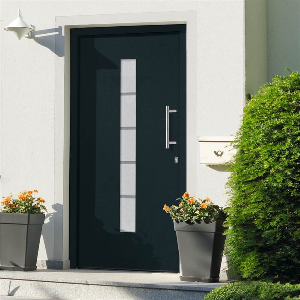 Front Door Aluminium and PVC Anthracite 110×210 cm Sale Coupon