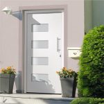 Front Door Aluminium and PVC White 100×210 cm Sale Coupon