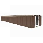 Garden Shed Brown 257x997x178 cm Galvanised steel Sale Coupon