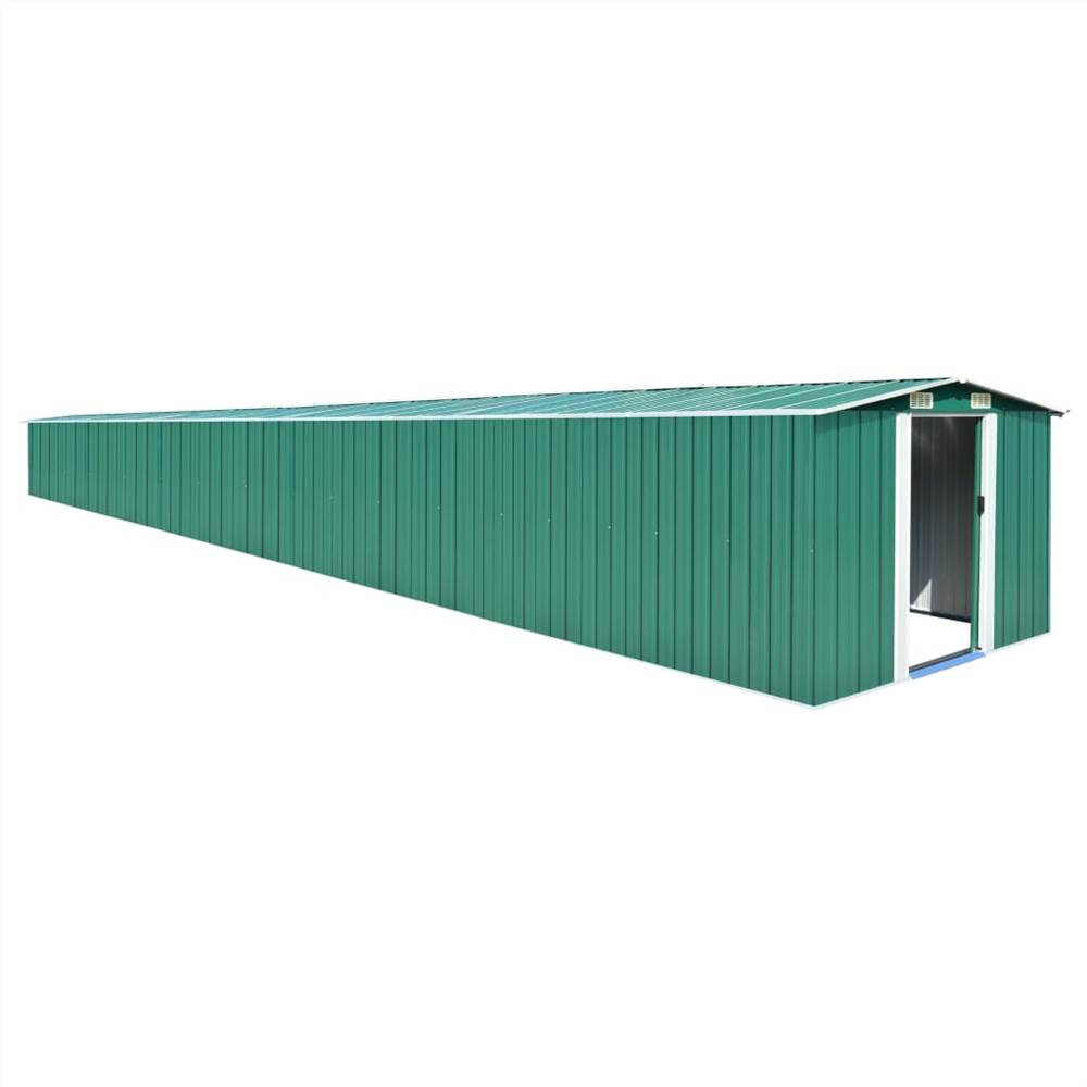 Garden Shed Green 257x990x181 cm Galvanised steel Sale Coupon