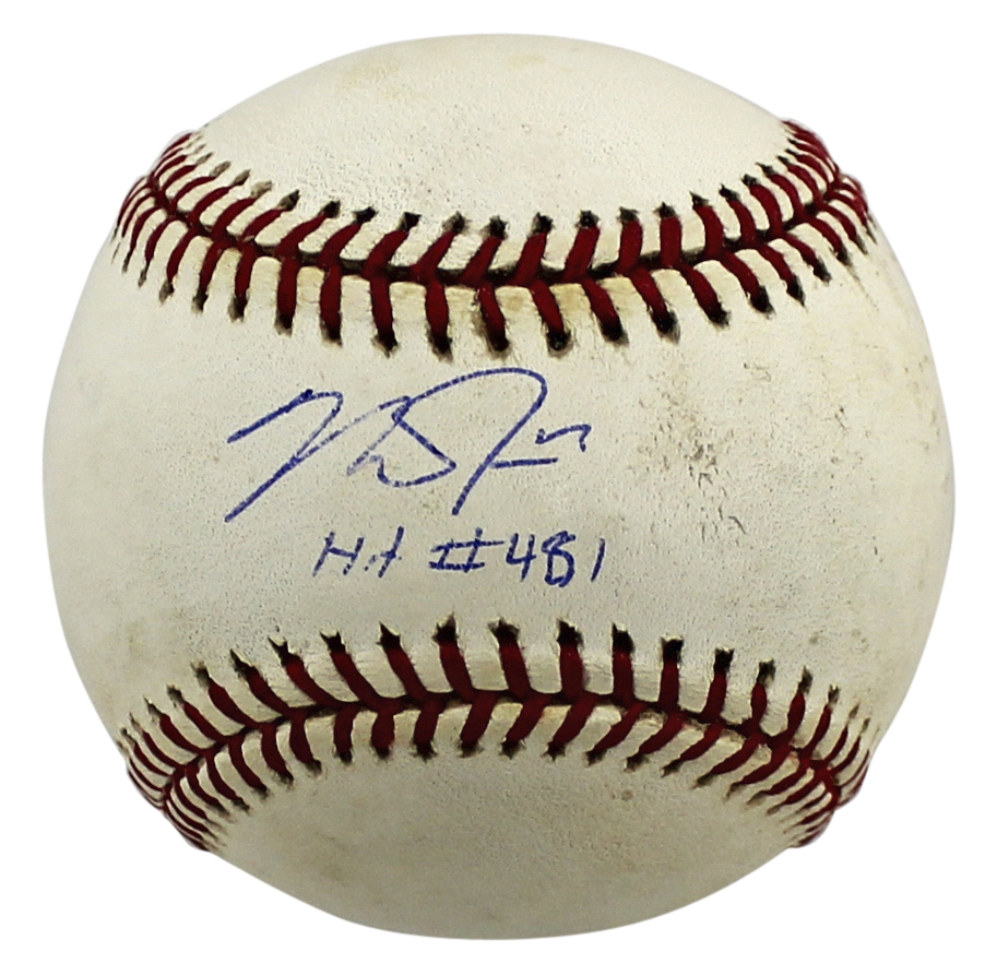 Angels Mike Trout “Hit 481” Signed 6/22/14 Angels Vs Rangers GU Oml Baseball MLB Sale Coupon
