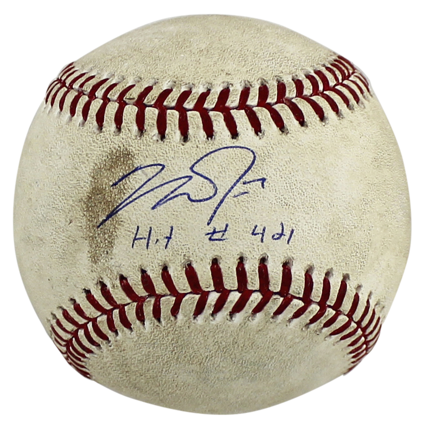 Angels Mike Trout “Hit #421” Signed 4/18/14 Angels Vs Tigers GU OML Baseball MLB Sale Coupon