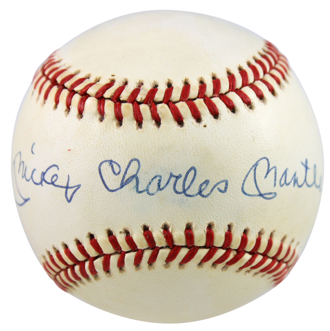 Yankees Mickey Charles Mantle Signed Bobby Brown Oal Baseball PSA/DNA #AE00009 Sale Coupon