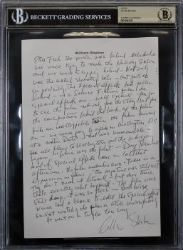 William Shatner Star Trek Authentic Signed 7.25×10 Handwritten Letter BAS Slab Sale Coupon