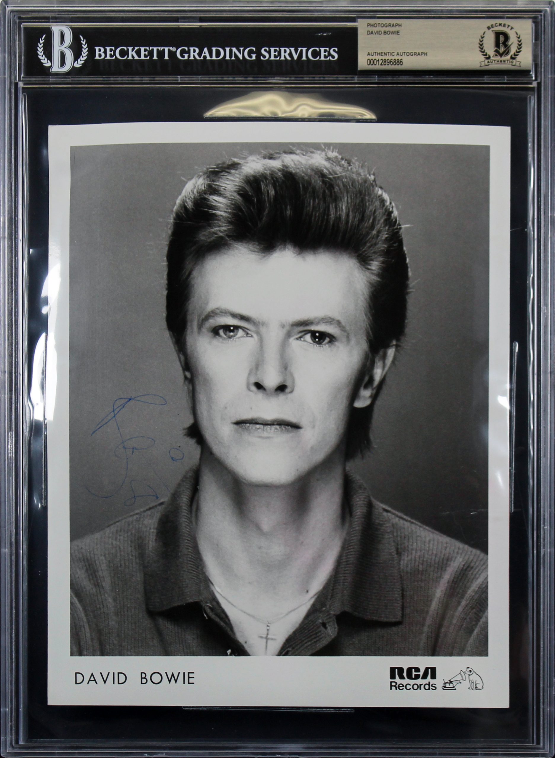 David Bowie Authentic Signed 8×10 Black & White Promotional Photo BAS Slabbed Sale Coupon