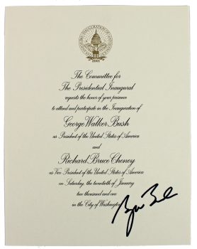 George W. Bush Authentic Signed 8.5×11 2001 Inauguration Invitation BAS #A39334 Sale Coupon