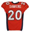 Broncos Brian Dawkins “HOF 18” Signed 2010 Game Used Orange Nike Jersey BAS Sale Coupon