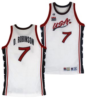 David Robinson Signed Game Issued 1996 Olympics Dream Team II White Jersey BAS Sale Coupon