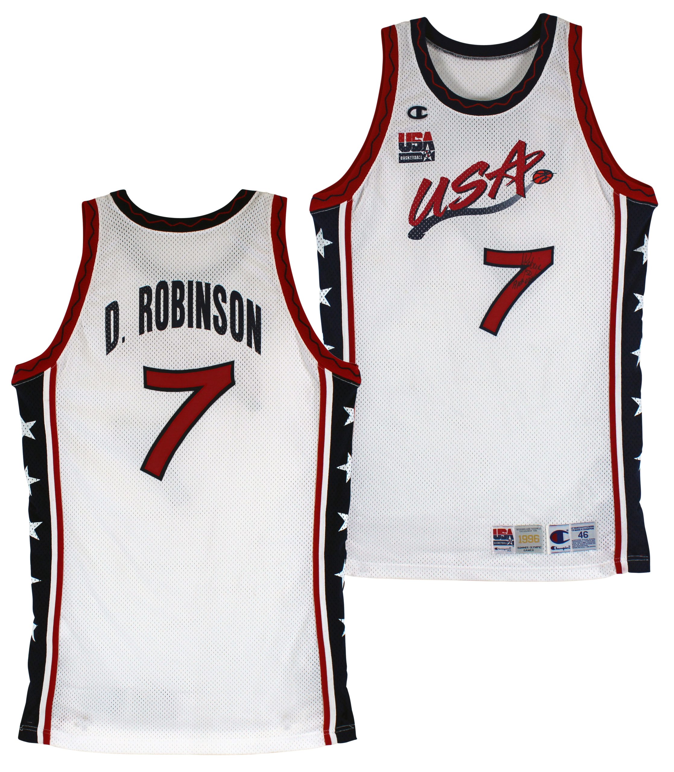 David Robinson Signed Game Issued 1996 Olympics Dream Team II White Jersey BAS Sale Coupon