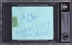 Morrissey & Andy Rourke The Smith’s Signed 3.35×4 Cut Signature BAS Slabbed Sale Coupon