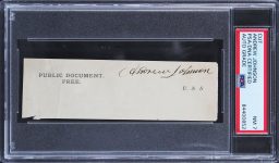 Andrew Johnson Authentic Signed 1.5×5 Cut Signature Auto Graded NM 7 PSA Slabbed Sale Coupon
