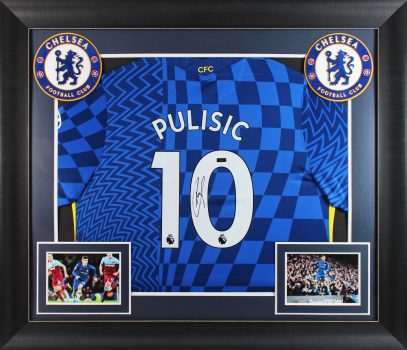 Chelsea FC Christian Pulisic Authentic Signed Blue Nike Framed Jersey Panini Sale Coupon