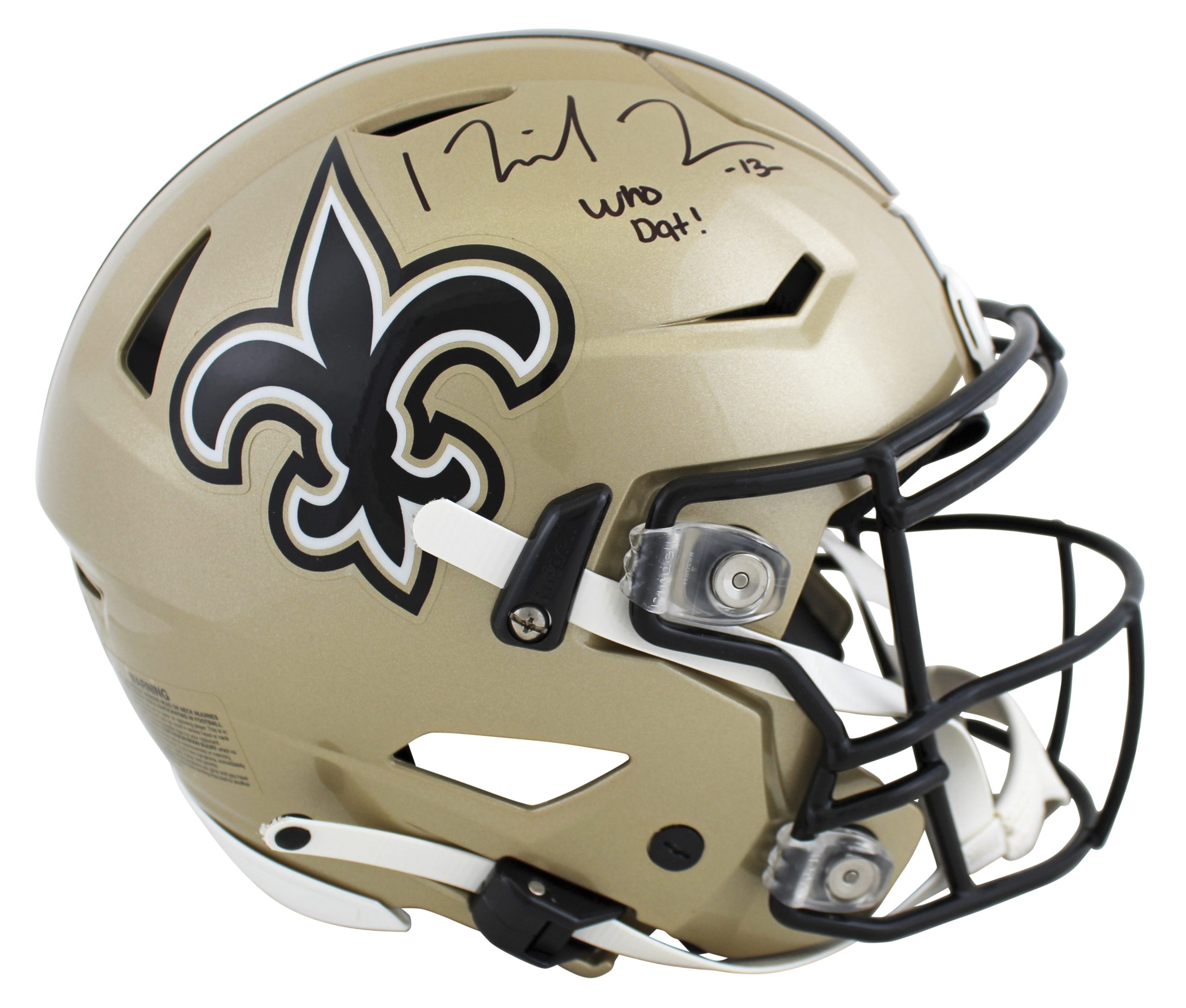 Saints Michael Thomas “Who Dat!” Signed Speed Flex Full Size Helmet BAS Witness Sale Coupon