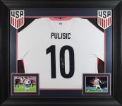 USMNT Christian Pulisic Authentic Signed White Nike Framed Jersey Panini Sale Coupon