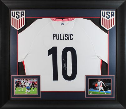 USMNT Christian Pulisic Authentic Signed White Nike Framed Jersey Panini Sale Coupon
