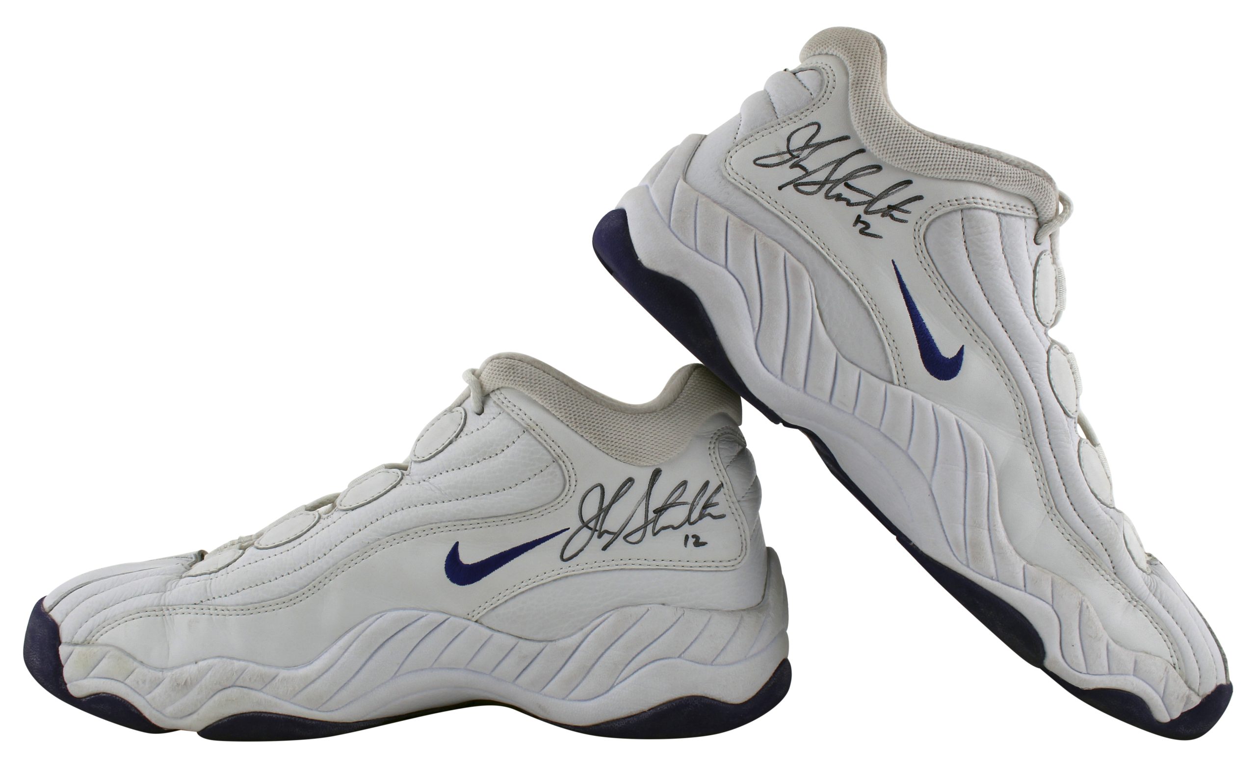 Jazz John Stockton Authentic Signed Game Used Nike Size 12.5 Shoes BAS #AA03719 Sale Coupon