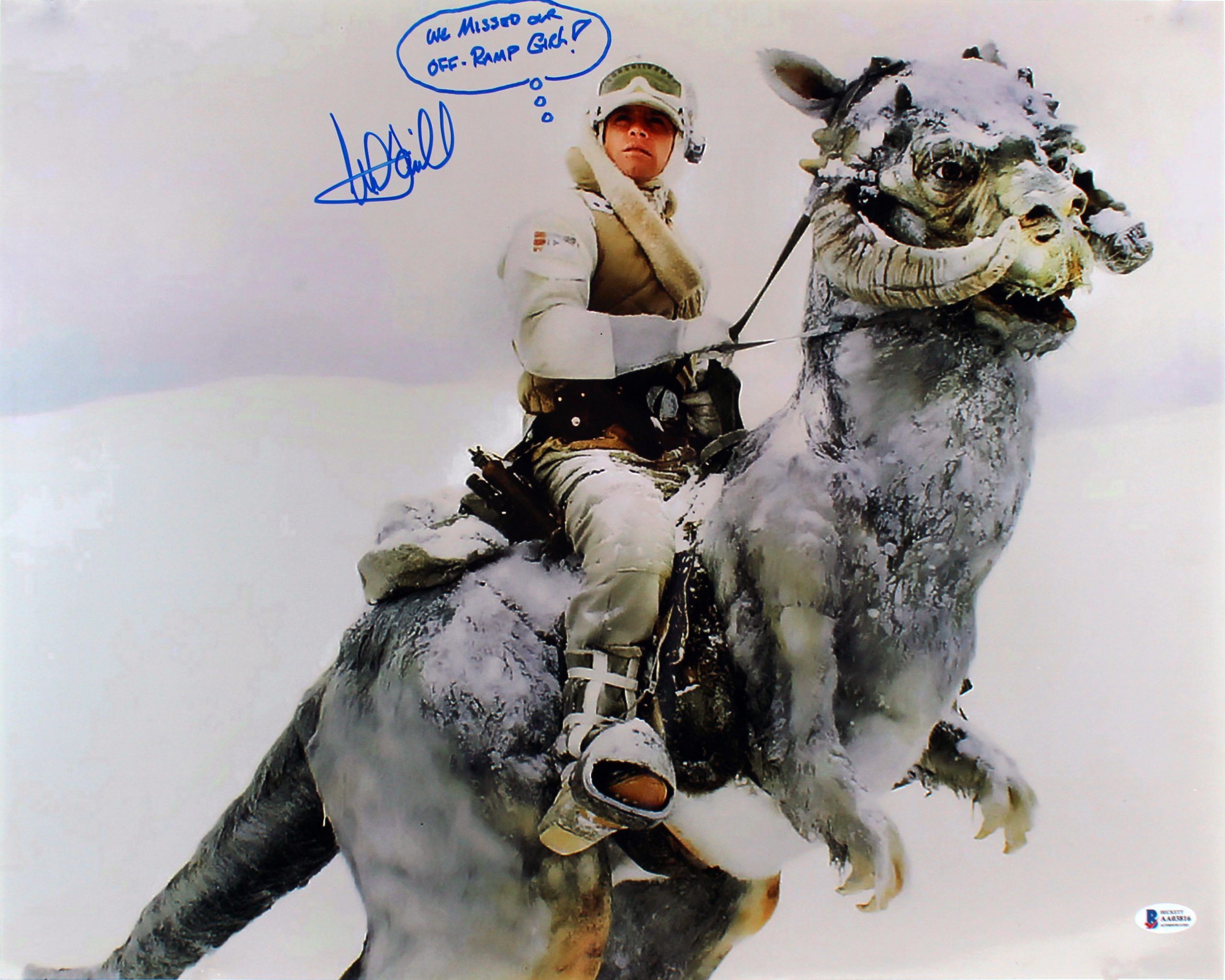 Mark Hamill Star Wars “We Missed Our Off Ramp Grr!” Signed 16×20 Photo BAS Sale Coupon